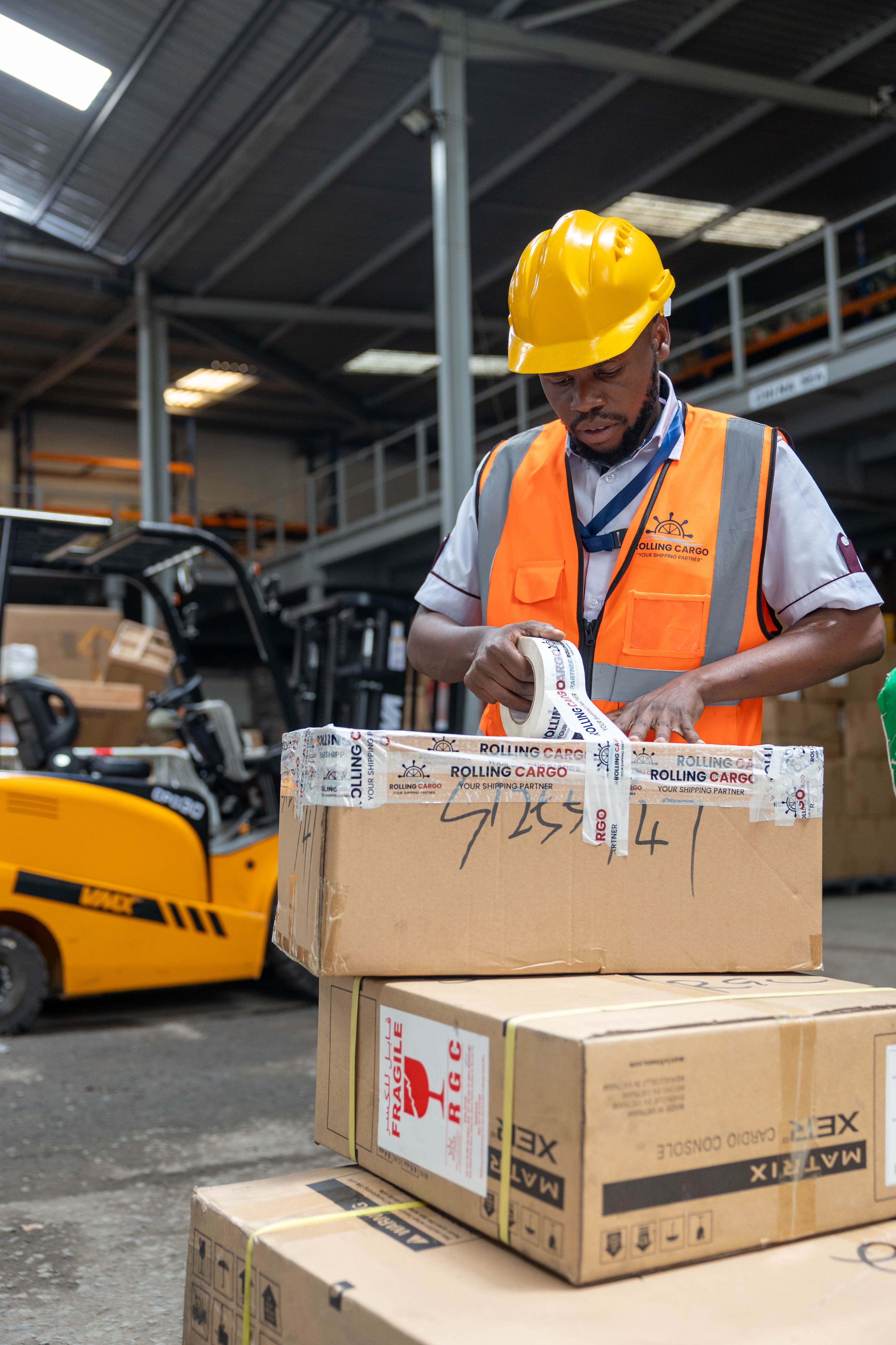 Shipping and logistics services illustration